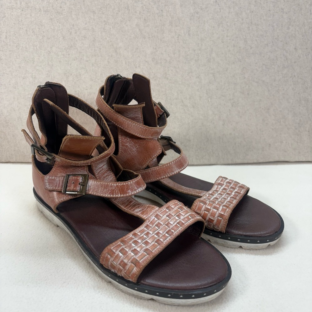 Roan by Bed Stu Women’s Lyssa Brown Distressed Gladiator Sandal Size US 7 - Picture 3 of 10